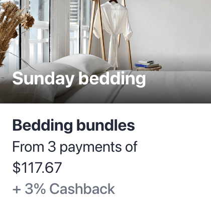 Sunday bedding