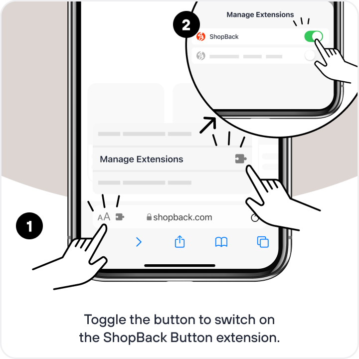 Step 1 - Tap aA Manage Extensions - 28Sept