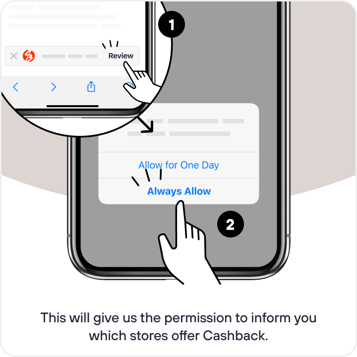 Step 2 Tap Review Always Allow - 28 Sept